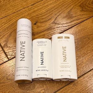 Native Deodorant Trio - White and Cream